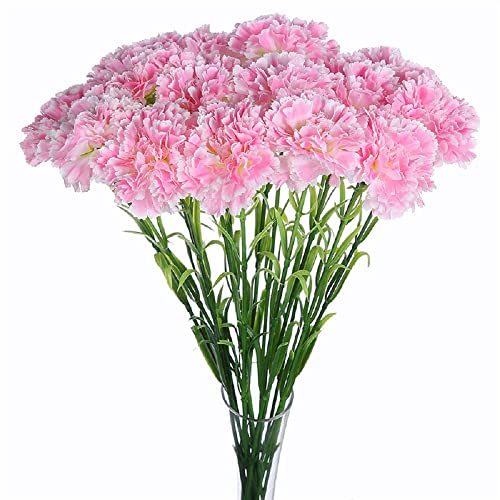 DIFEIUKI カーネーション 造花 6本セット シルクの造花 一輪の花 花瓶挿し フラワーアレンジメント 部屋飾り インテリア装飾 母の日 敬老の日 ギフト花