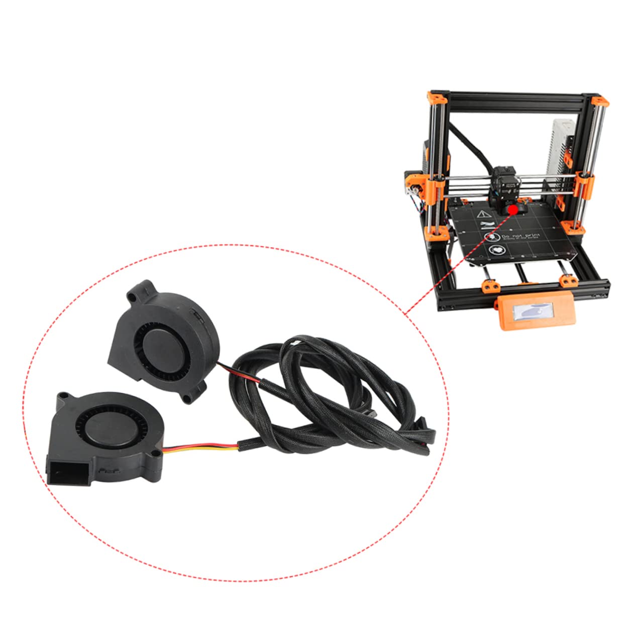 MAGICLULU 3 Set Ventola Di Raffreddamento Super Silenziosa Ventola Di Raffreddamento Anteriore In Per Stampante 3D Ventola Di Raffreddamento Radiale Con Cuscinetto 2 pezzi*3
