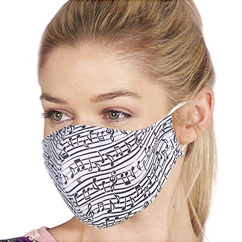 Eco Chic Reusable Face Cover (White Music)
