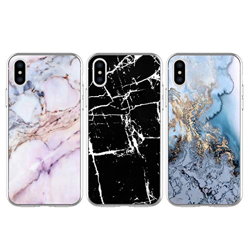 Alious Ciel [3 Pack] Case for iPhone XS Max, Ultra Soft Painted TPU Phone Cover Silicone Lightweight Slim Fit Non-slip Shockproof Anti-Scratch Protective Skin Shell - Series 3