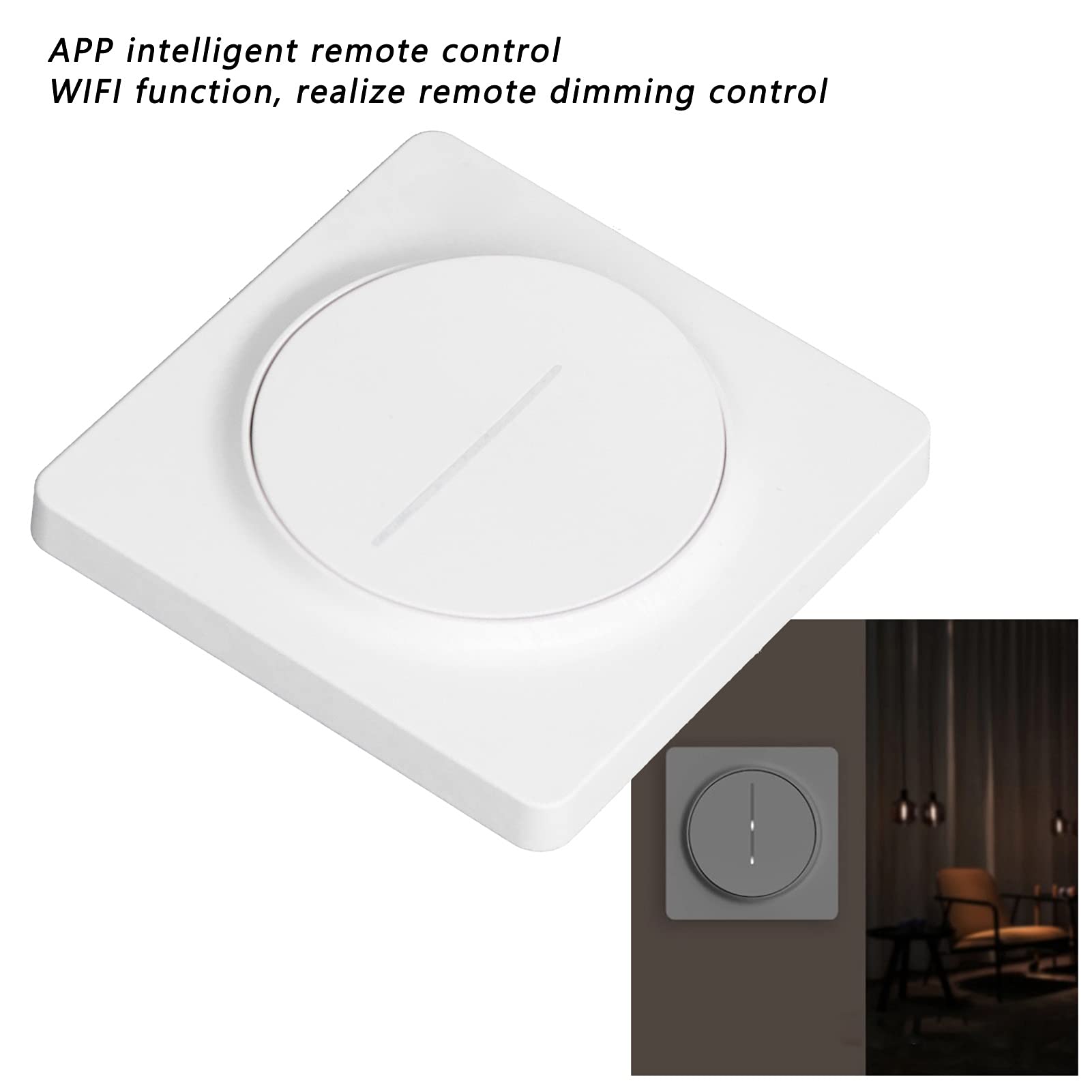 100 240V IMPLEMENT Dimmer Switch Murned WiFi App Spect Remote Control Panel para uso doméstico