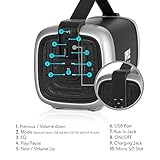 Pyle PBMSQG12 Compact & Portable Bluetooth Wireless Speaker with Built-in Rechargeable Battery MP3/USB/Micro SD Readers FM Radio