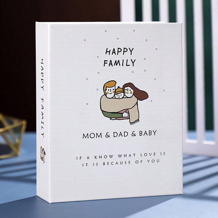 Even Photo Album Book, Album for photos collection, 4 inch x 6 inch (10 x 15 Cm) size Photo collection album with taxture and design on Cover (100 PHOTO SPACE) (HAPPY FAMILY) 1