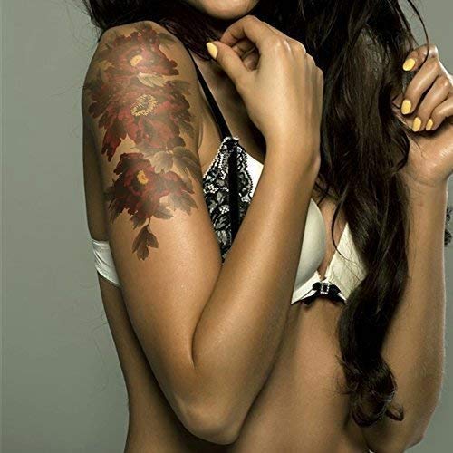 Purple orchid bohemian flower child hippie 6 temporary tattoos scar cover up stretch
