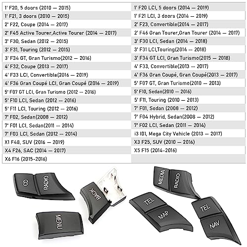 Bouton de commande iDrive Jaroxn haute finition pour molette multimédia de BMW F15 - 4