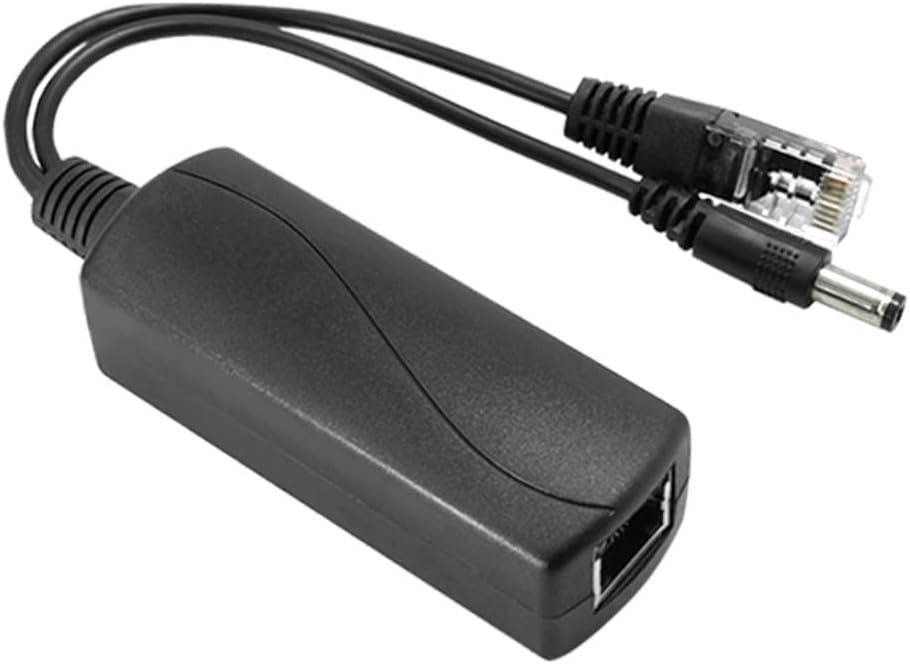 JacobsParts 48V to 12V 2A PoE Splitter Adapter IEEE 802.3af Compliant for Surveillance Security Camera, VoIP Phone, WAP, IP Cameras, Wireless AP