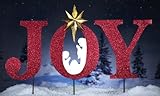Joy Inspirational Holiday Garden Stakes Nativity