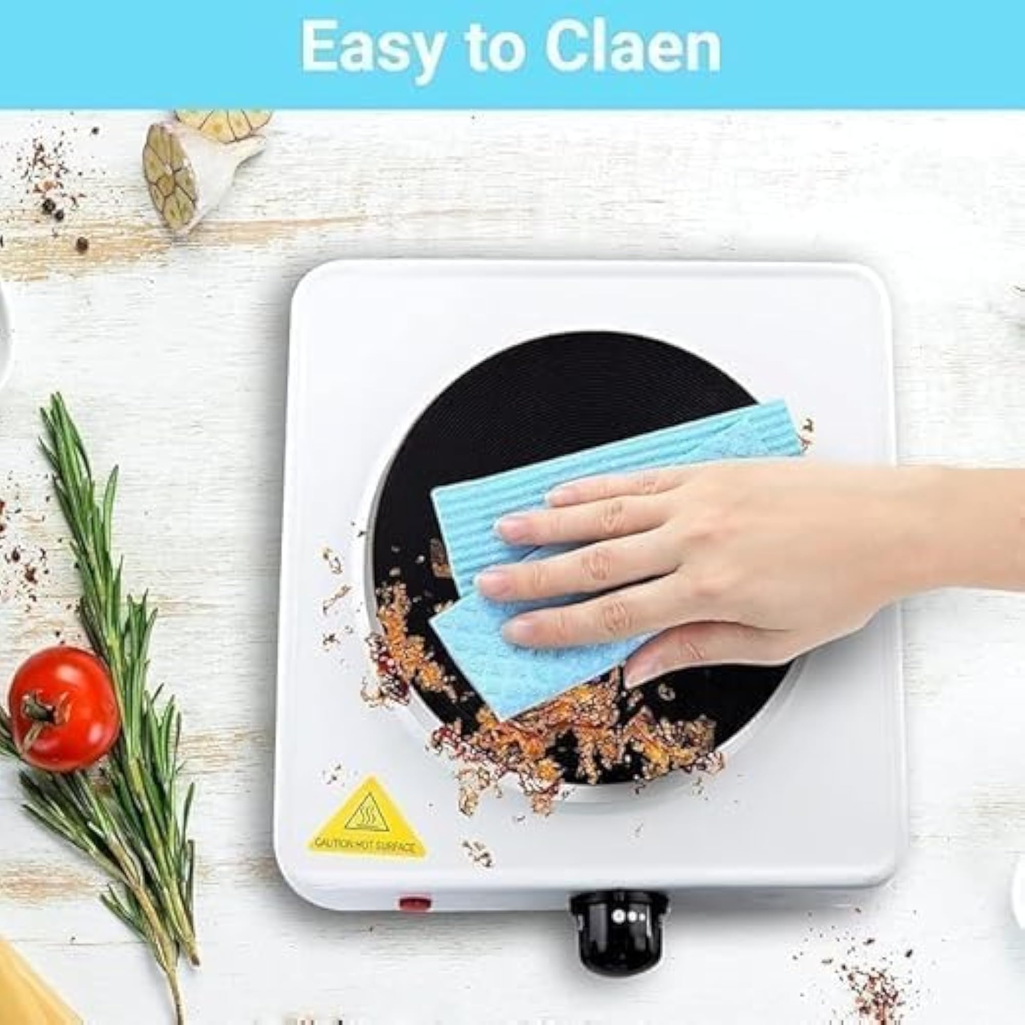 Portable Electric Hot Plate with Adjustable Temperature Control