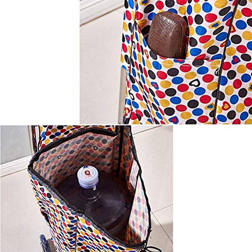 Alte Person Einkaufswagen ,Einkaufswagen Trolley Klappwagen Anhänger Trolley Tragbares Zuhause Ältere Waren Kleiner Einkaufswagen Treppensteigen,D multifunktional – Bild 6