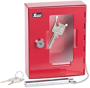 Xcase Roter Notschlüsselkasten mit Sicherheitsschloss