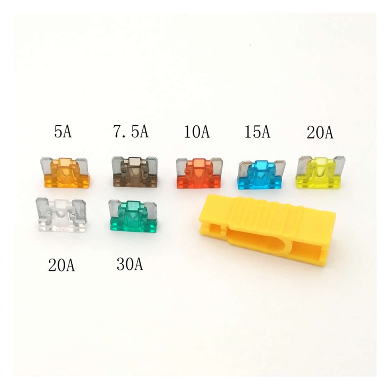 Cablaggio di protezione 70 pz/lotto scatola dei fusibili auto micro fusibile 7 valori lama mista 5a 7.5a 10a 15a 20a 25a 30a kit di fusibili for auto assortimento con estrattore di fusibili