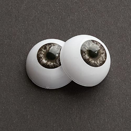 Factory Direct Craft 6 Pairs of Realistic Light Gray Color Half Round Eyes for Sculpture, Art, Modeling Projects & Halloween Displays | Size: 22 mm (Almost 7/8