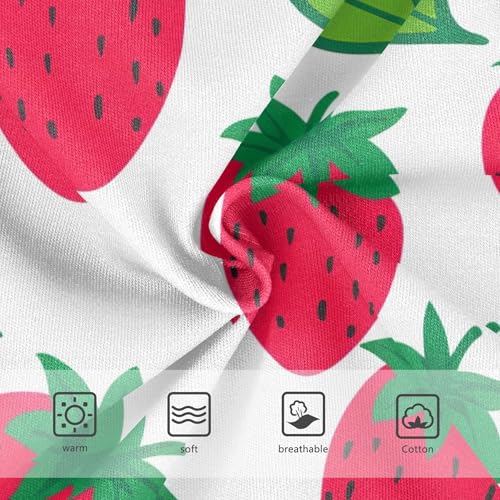 Cotton Toddler Underwear Floral Cute Cartoon Red Strawberries Cute Panties Girl Artistic Kids Briefs Undies 2t3