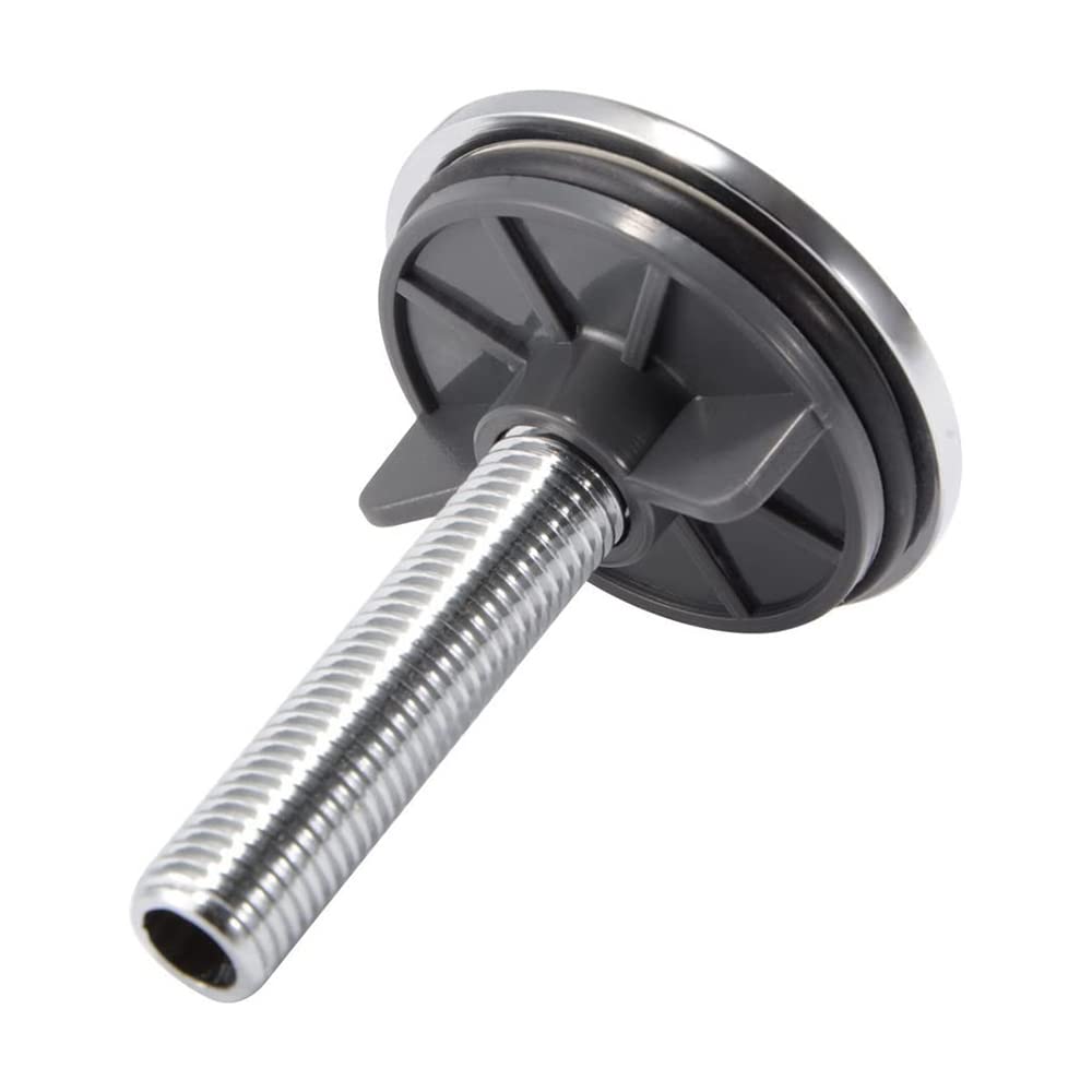 Inbagno Coppia Tappi copriforo in Acciaio Cromato, Diametro 47 mm, per lavabo/lavandino e Bidet
