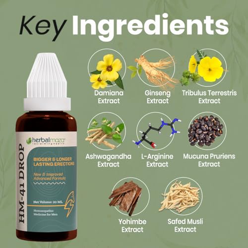 Image of Herbal Male HM-41 Performance Support Drops - Natural Supplement for Vitality, Stamina & Energy