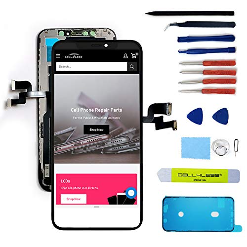 Cell4less iPhone Xs Aftermarket LCD Replacement TFT Glass 5.8" Display Screen Replacement KIT + Tools