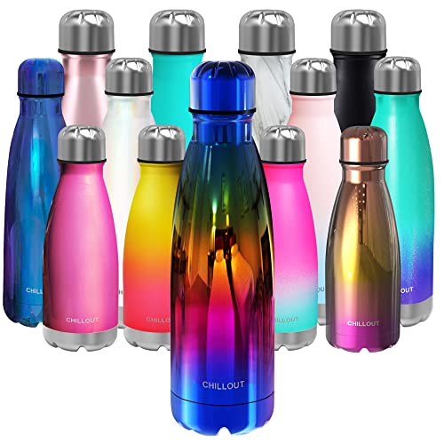 Image of CHILLOUT LIFE 17oz Insulated Stainless Steel Water Bottle, Leak Proof