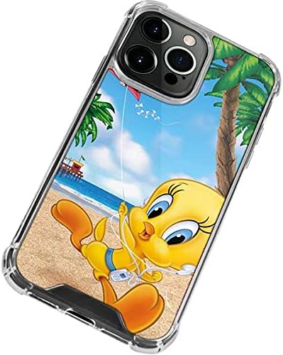 Skinit Clear Phone Case Compatible with iPhone 13 Pro Max - Officially Licensed Looney Tunes Tweety Bird iPod Design