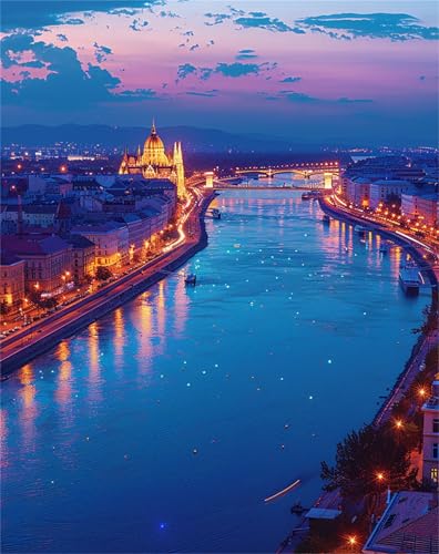 Paint by numbers adult RíO, Paisaje Pintar por Numeros, Pinturas al óleo por Números para Adultos Principiantes Kit de Pintura para Niños, Sin marco, Regalos para la decoracion del hogar 45x60cm Q-126