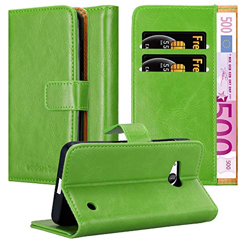 cadorabo Coque pour Nokia Lumia 550 en Vert PRÈ - Housse Protection avec Fermoire Magnétique,...