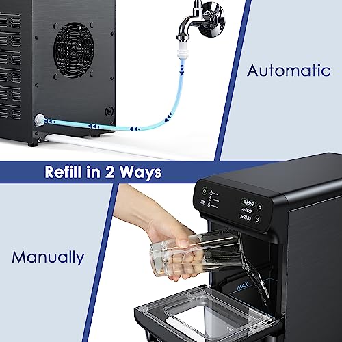 Oraimo 33 lbs/Day Countertop Nugget Ice Maker with LED Display, Self-Cleaning, and Auto Water Refill