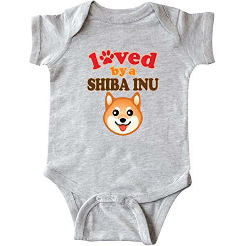 inktastic Shiba Inu Dog Lover Infant Creeper 6 Months Heather Grey