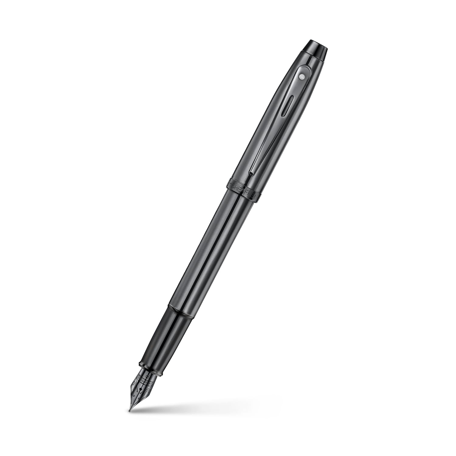 Sheaffer Pióro wieczne 100 | E9375 Ionic Grey Gunmetal z wykończeniami PVD, cienka stalówka, pióro wieczne premium
