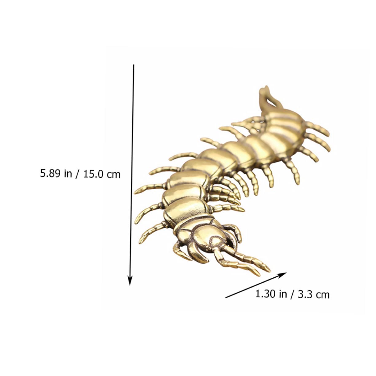 Cabilock Juguetes 3 Piezas Adorno de ciempiés Cosas de Broma Mascota de té decoración Bandeja de té Mascota artesanías de Mascotas de té de latón pequeña Adornos Accesorios Decorar