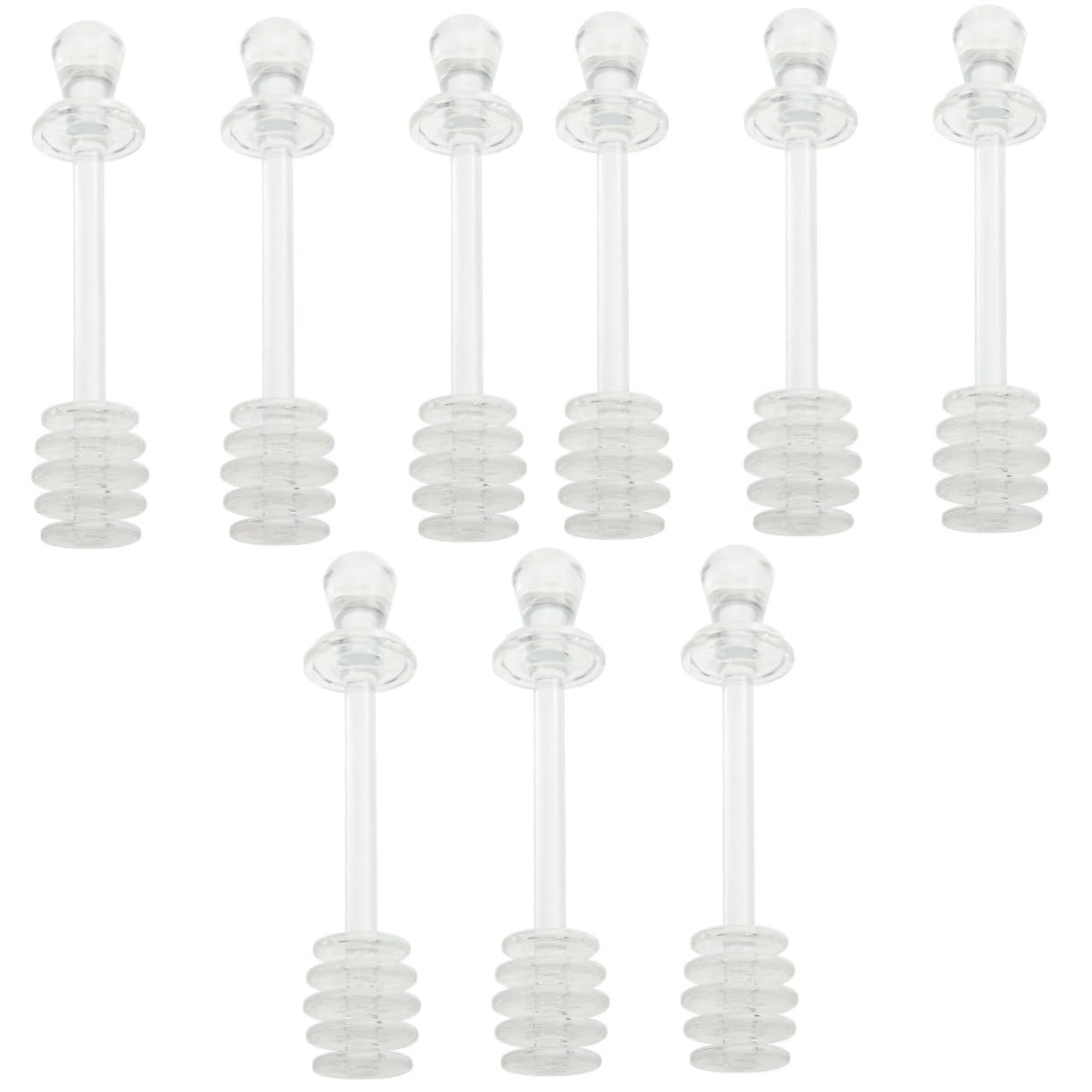 9 Pcs Honey Stick Coffee Jam Stirring Stick Syrup Dispenser Server Acrylic Honey Dipper Acrylic Jam Stir Sticks Acrylic Honey Stirring Stick Honey Applicator Sticks