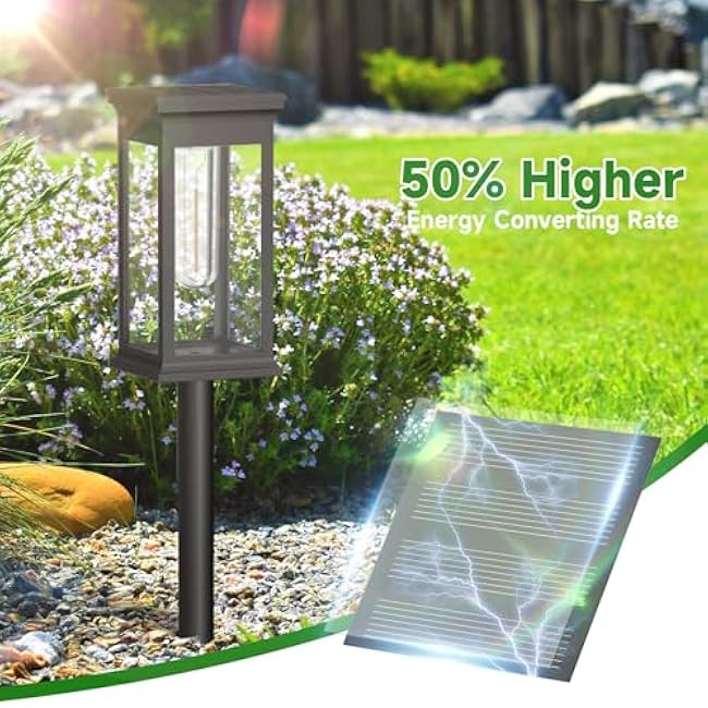 Solar Pathway Lights Outdoor Waterproof ¨C 12 Pack Bright Solar Powered Garden Lights with Auto On/Off, IP65 LED Landscape Lighting for Walkway Patio Lawn Yard Decor
