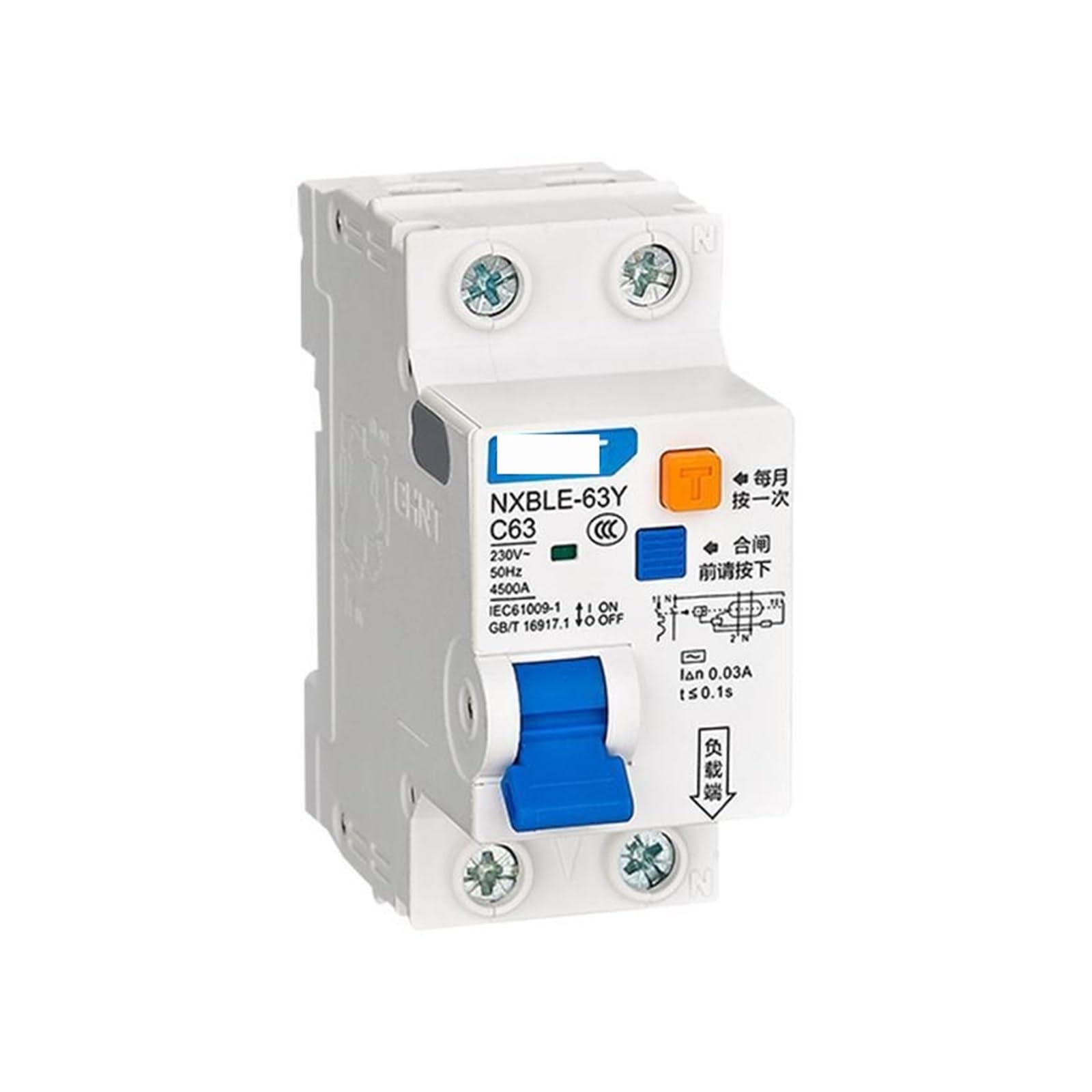 Disjoncteur miniature NXBLE-63Y D32 10mA pour tableau électrique