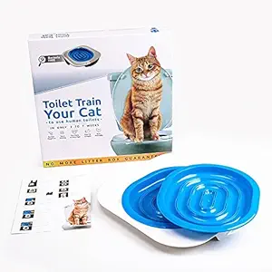 Pets Empire Pet Cat Toilet Training Kit Cats Seat Kitten Trainer Cat Litter Box Pad Suitable for All Toilets for Cats Age 3 Months of Age and Older, Train Your Cat to Use The Toilet-Color May Vary
