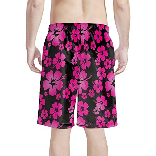 AmzPrint Galaxy Swim Trunks Men Space Bathing Suit Quick Dry Stretch Pink Cosmos Swimming Trunks for Men2