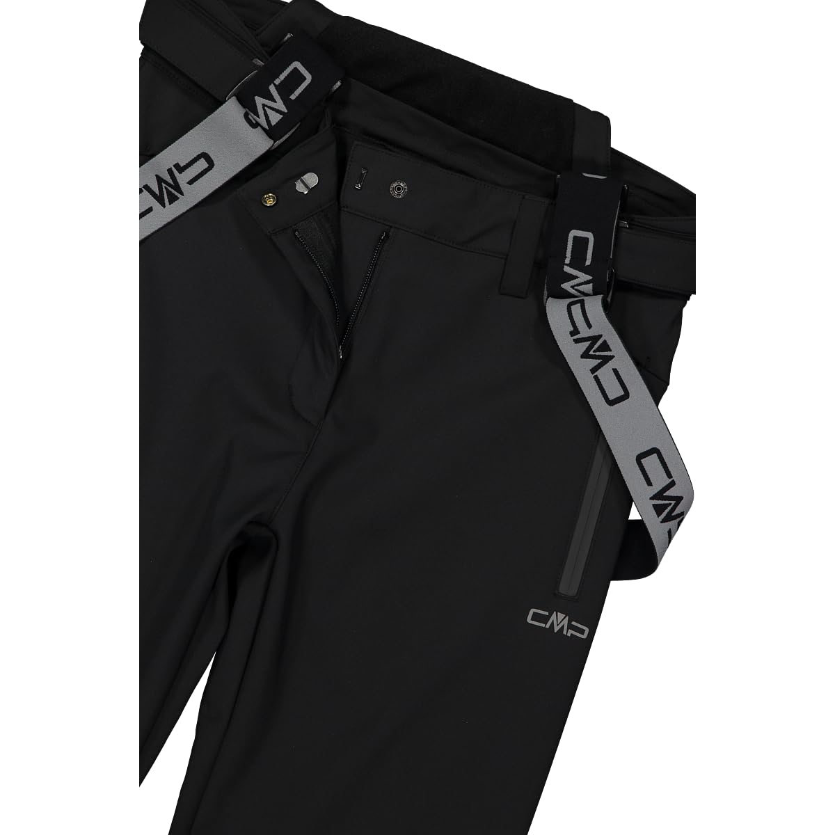 CMP Salopette Donna da Sci in Softshell, 34W4326 (Nero, S)