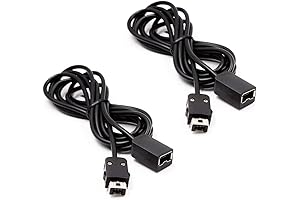 2PCS 10ft/3m Extension Cables for NES Classic Controller, Extending Cords for Wii Remote/Nunchuck Controller