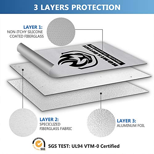 Upgraded Two Pockets Fireproof Document Bag (2000℉), andyer 15”x 11”Waterproof Fireproof Money Bag for Cash with Zipper, Important Document Storage Organizer for Valuables, Legal Documents Safe - Image 6