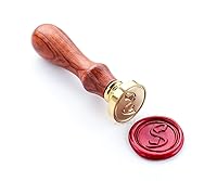 Vista 17 de Sello de cera, alfabeto inicial M con sello de corazón con mango de palisandro, decoración en embalajes, invitaciones, sobres, tarjetas, libro