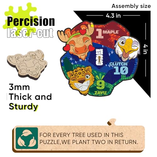 Image of FIFA World Cup 2026 Mascot 26PCS Wooden Pocket Puzzle