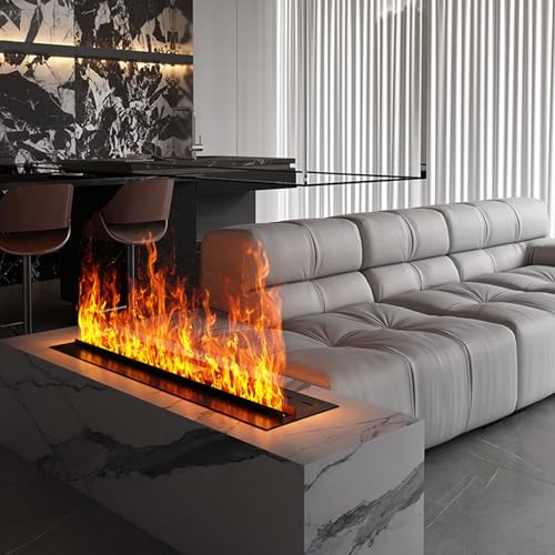 Chimenea de vapor de agua 3D con llama atomizada realista, chimenea eléctrica decorativa para el hogar y la oficina