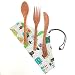 ASFGH112 Zero odpadów kokosowe sztućce Zestaw noża widelec łyżka wielokrotnego użytku obiadowa żywność Outdoor Portable Flatware Zestaw stołowych kokosowych Sztuka stalowa (Color : 138-E-1)