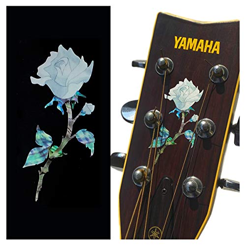 Inlaystickers Inlay Sticker for Guitar Headstock - Single Rose H-120SR