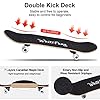 WhiteFang Skateboards for Beginners, Complete Skateboard 31 x 7.88, 7 Layer Canadian Maple Double Kick Concave Standard and Tricks Skateboards for Kids and Beginners #2