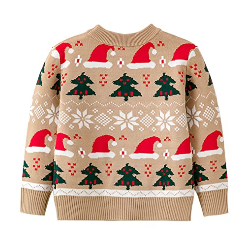 LittleSpring Little Boys Girls Ugly Christmas Sweater Crewneck Knit Cute Pullover2