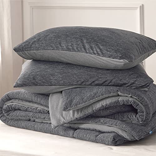 Image of Bedsure Full Comforter Set - Cooling and Warm Bed Set, Dark Grey Reversible Bedding for All Season, 3 Pieces, 1 Full Size Comforter (82 inchx88 inch) and 2 Pillow Cases (20 inchx26 inch)