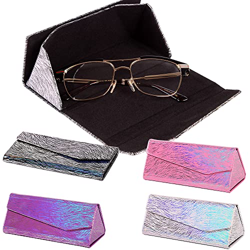 Image of ADBGV 3Pcs Unisex Hard Shell Eyeglasses Cases, Protective Case For Glasses,Sunglasses Case with Cleaning Cloth