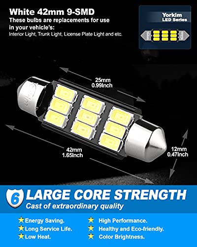 Bombilla LED Yorkim 578 White 42mm 9-SMD Pack 2 miniatura 5