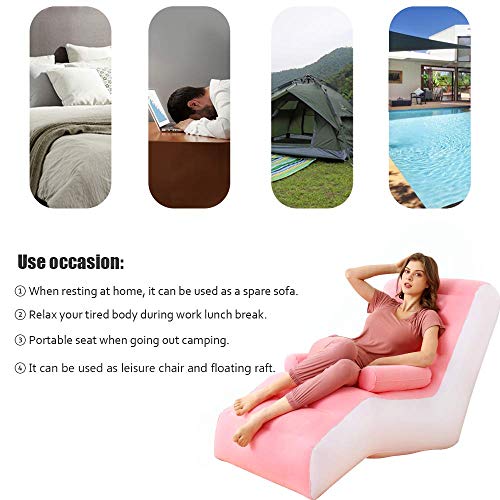 Inflatable Chaise Lounges Folding Lazy Floor Chair Sofa Lounger Bed
