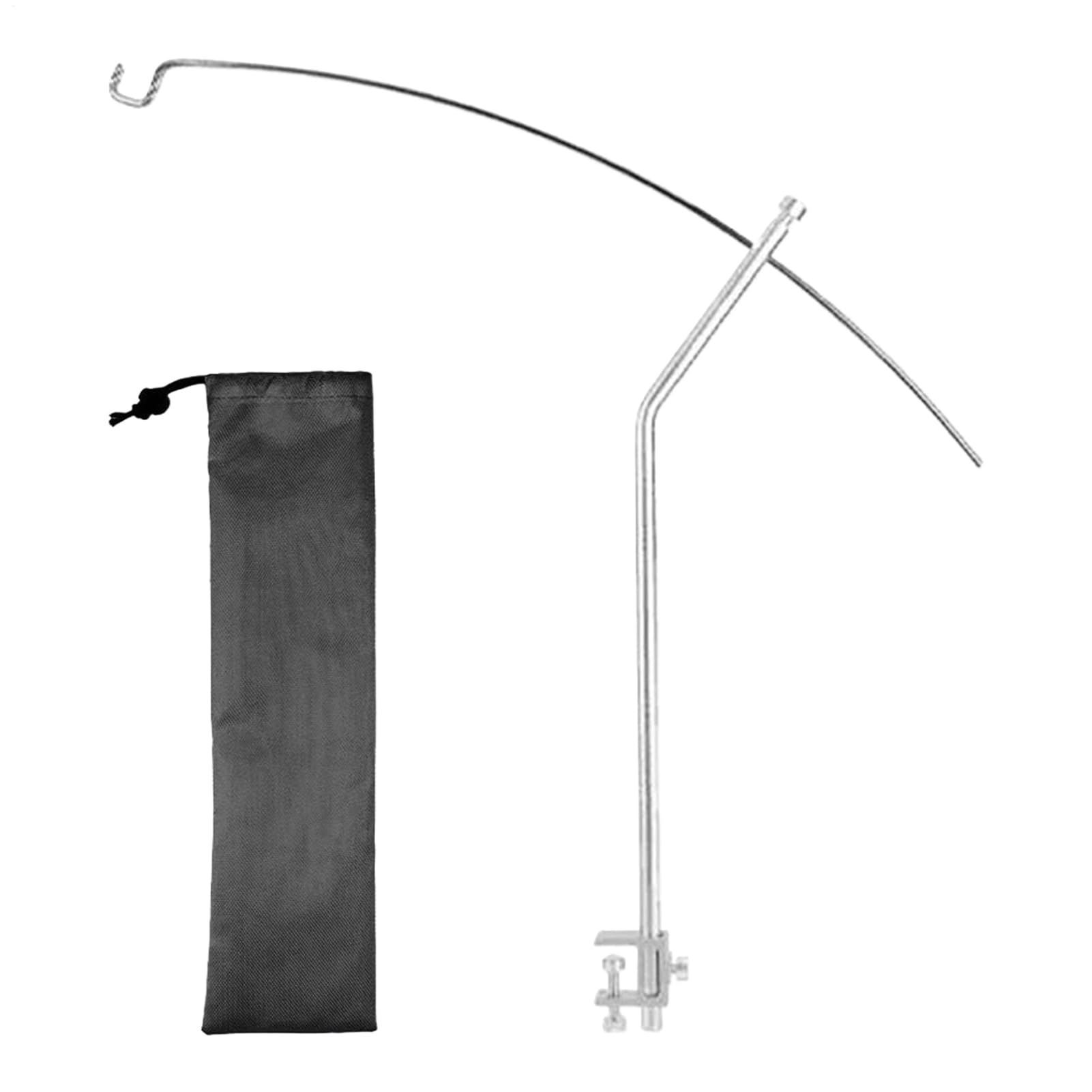 Support pour lanterne de camping Teksome pliable en aluminium avec crochet réglable
