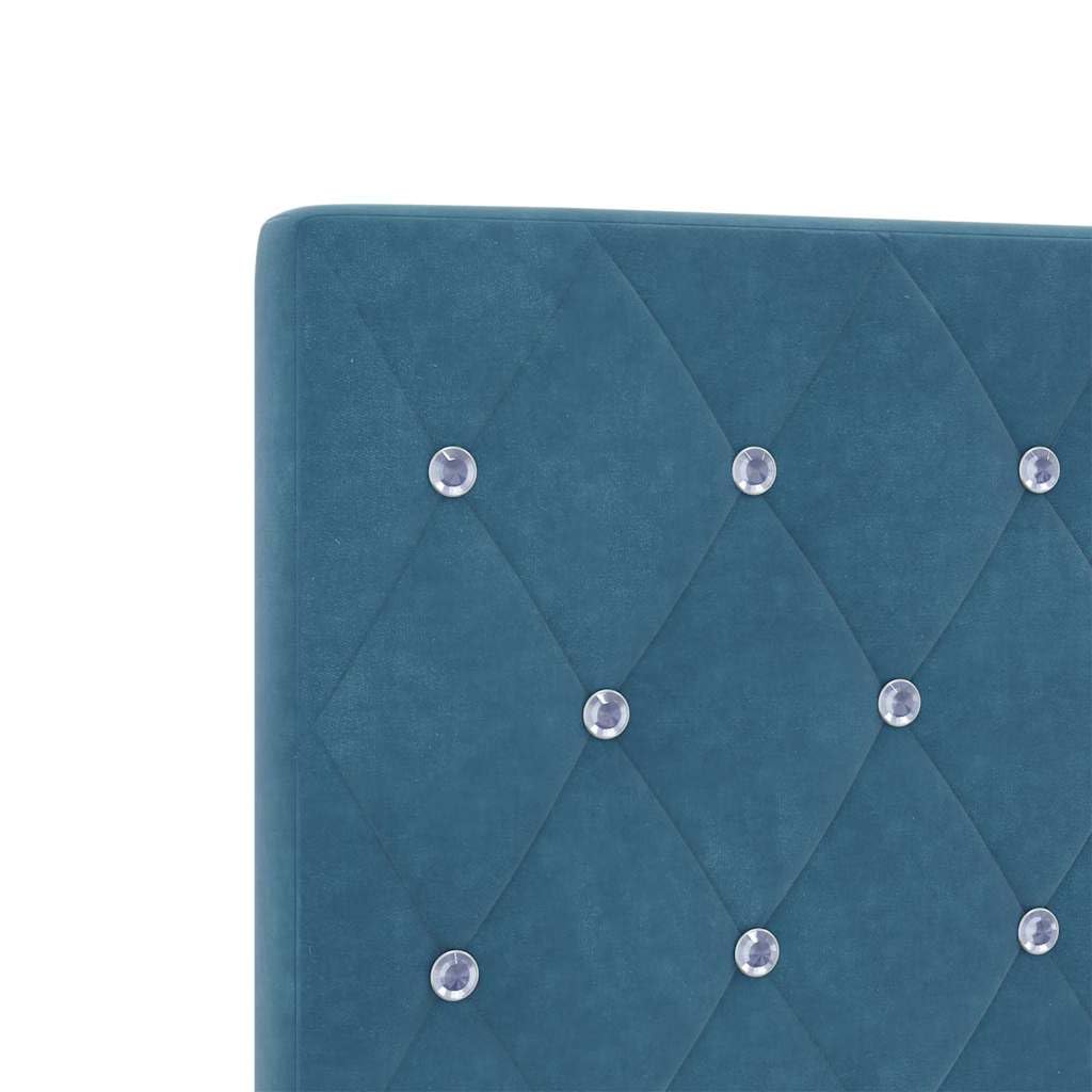 Cabecero Azul Oscuro 180 cm Terciopelo Pino Macizo Diseño Moderno Resistente y Duradero para Dormitorio Juvenil Fondo de Cama