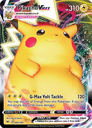 CARTA POKÉMON PIKACHU Vmax 044/185 Vivid Tensione Quasi Nuova Arte